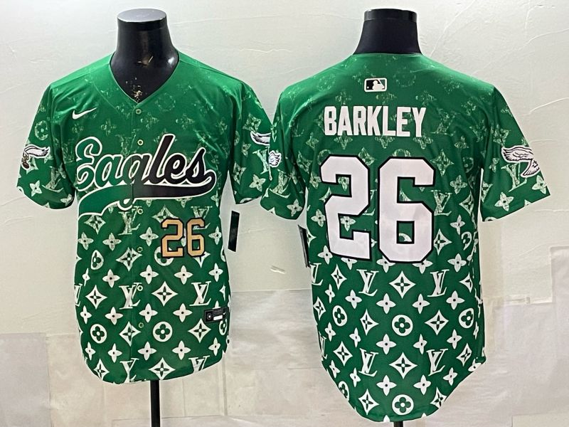 Men 2026 Philadelphia Eagles #26 Barkley Green Nike Limited NFL Jersey style 0004
